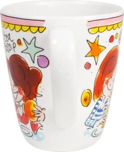 Blond Amsterdam Even Bijkletsen Mok 350 Ml - Roze Rand -Barbecue Benodigdheden 979x1200